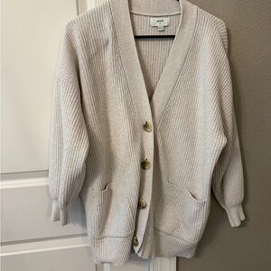 Aerie Cream Button-Up Cardigan